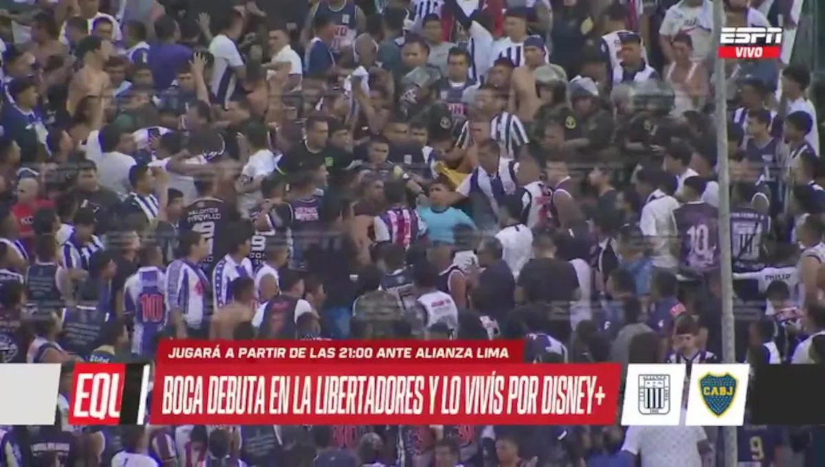 A nada de jugar con Boca: hinchas de Alianza Lima se pelean en las gradas de Matute