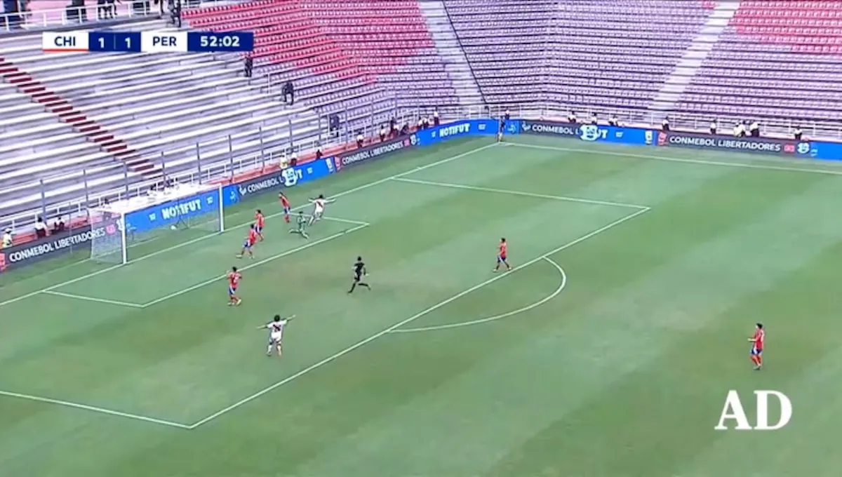 ¡Por la remontada! Juan Pablo Goicochea puso el gol del 2-1 de Perú vs Chile